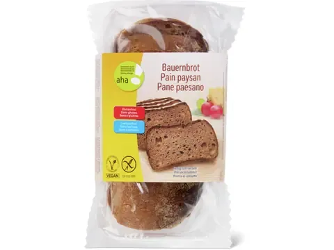 Pain paysan · aha!, végétalien, sans gluten, sans lactose 200g