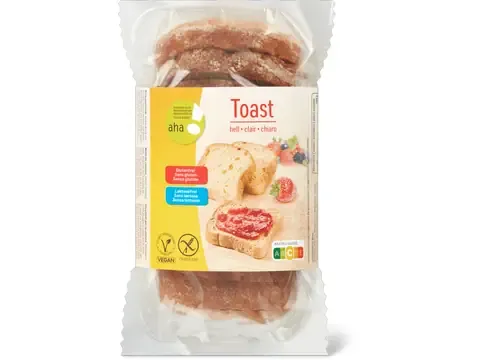 Pain de mie · aha!, farine claire, sans gluten, sans lactose 215g
