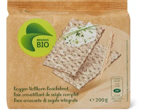Pain croustillant de seigle complet · Bio, Seigle complet 200 g