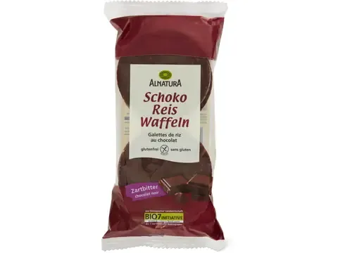 Alnatura · Galettes de riz au chocolat · Bio, noir 100g