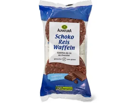 Alnatura · Galettes de riz au chocolat · Bio, au lait 100g