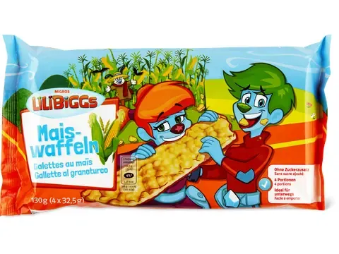 Galettes au maïs · Lilibiggs, Sans sucre ajouté 4 x 32.5g
