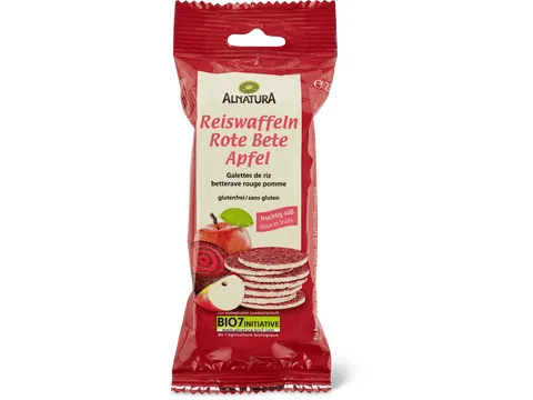 Alnatura · Galettes de riz · Bio, Betterave rouge et pomme 23.5g