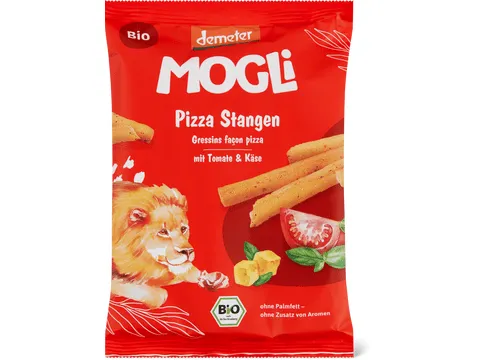 Mogli · Gressins façon pizza · Bio, Demeter, Tomate et fromage 75g