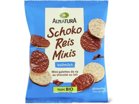Alnatura · Galettes de riz au chocolat · Mini lait 60 g