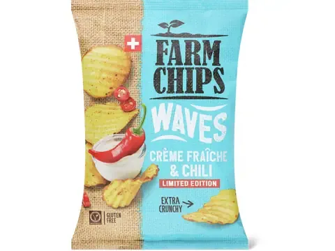 Chips · Wave crème fraîche &amp; chili, sans gluten 175g
