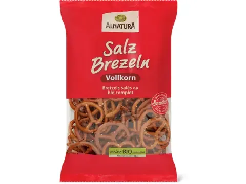 Alnatura · Bretzels salés · Bio, Demeter, au blé complet, végétalien 125g