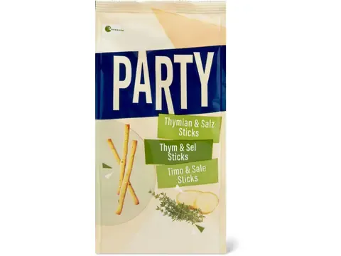 Party · Sticks · Thym &amp; Sel, végétalien 120g