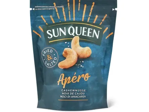 Sun Queen Apéro · Noix de cajou · frites et salées 170g