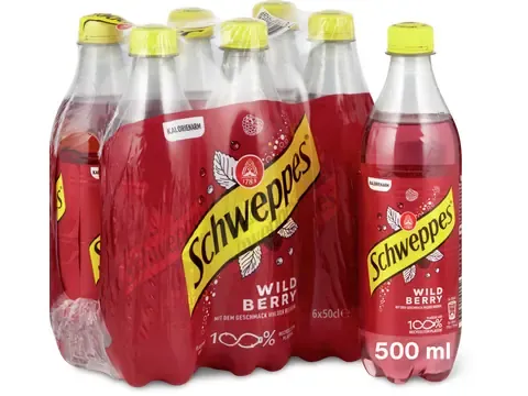 Schweppes · Wild Berry · faible en calories 1x500ml