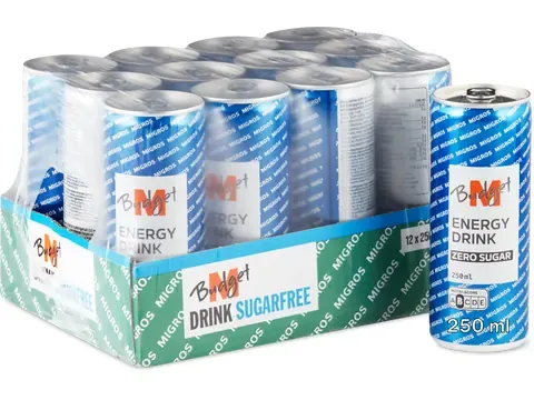 M-Budget · Energy Drink Zero · Sans sucre ajouté 1x250l