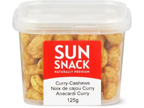 Sun Snack · Noix de cajou Curry 125g