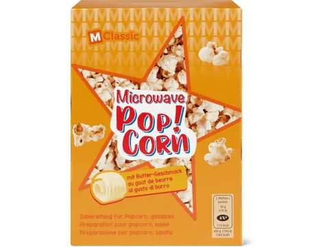 M-Classic · Popcorn pour micro-ondes · au goût de beurre 400g