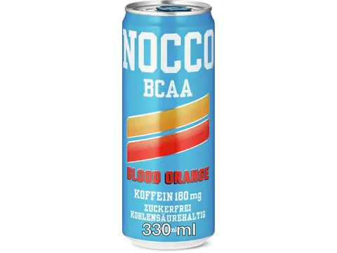 Nocco · Orange sanguine · Caféine 180 mg, Sans sucre ajouté 330ml