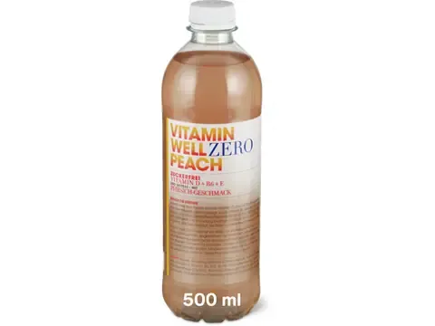 Vitamin Well · Peach · Zero 500ml