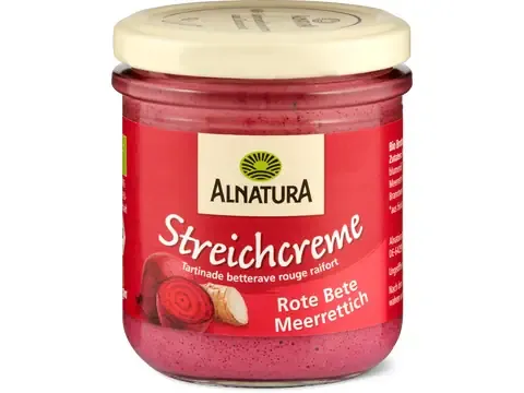 Alnatura · Tartinade · Bio, Betterave rouge raifort, végétalien 180g
