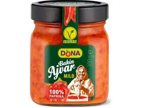 Dona · Bakin Ajvar · doux, 100% poivron 300g