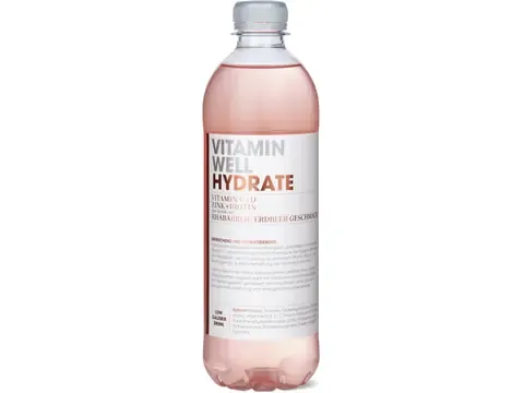 Vitamin Well · Hydrate · Goût rhubarbe et fraise 500ml