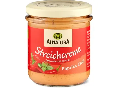 Alnatura · Tartinade · Bio, Chili poivron, végétalien 180g