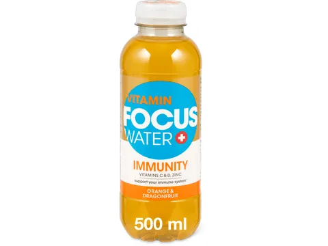 Focus Water · Immunity · Orange et fruit du dragon 500ml