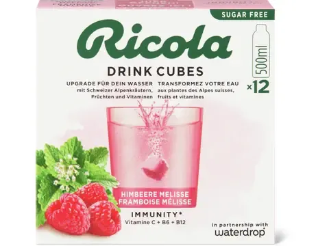Ricola · Drink cubes · framboise-mélisse 12pieces