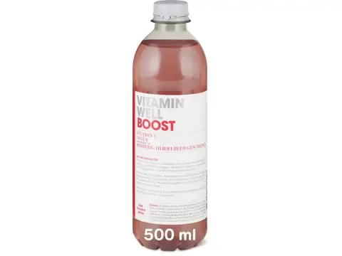 Vitamin Well · Boost · Goût framboise et myrtille 500ml