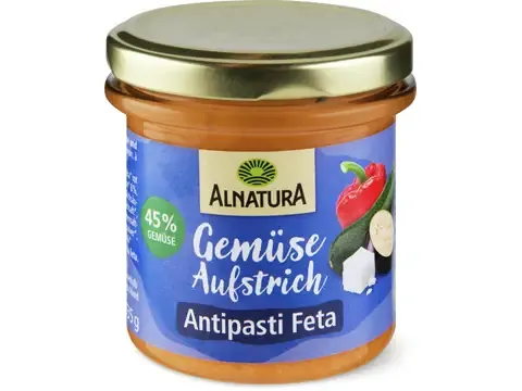 Alnatura · Pâte à tartiner aux légumes · Bio, Antipasti Feta 135g