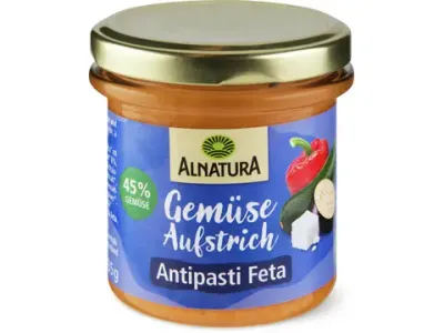 Alnatura · Pâte à tartiner aux légumes · Bio, Antipasti Feta 135g