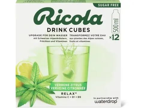 Ricola · Drink cubes · verveine-agrumes 12pieces