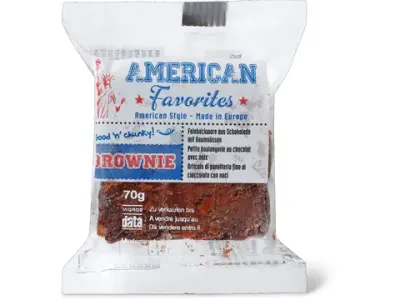 American Favorites · Brownie · au chocolat et aux noix 70g