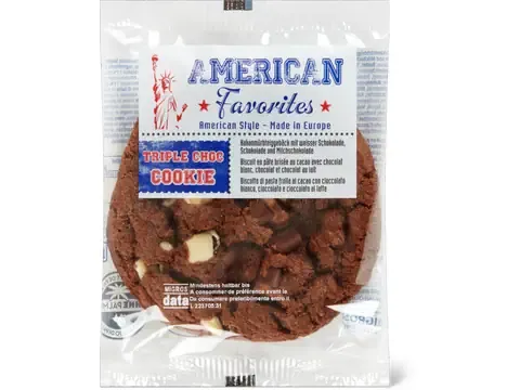 American Favorites · Cookies · chocolat blanc et chocolat au lait 76g