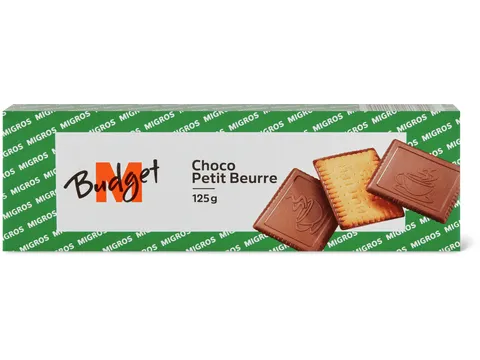 M-Budget · Petit beurre · chocolat 125g