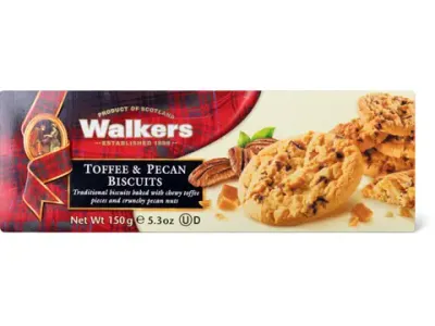 Walkers · Cookies · Toffee &amp; Pecan Biscuits 150g