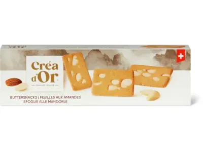 Créa d'Or · Feuilles aux amandes 125g