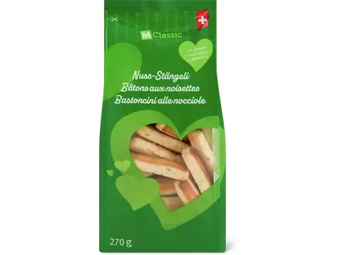 M-Classic · Bâtons aux noisettes 270g