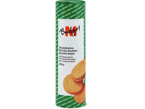 M-Budget · Biscuits fourrés · végétalien 500g