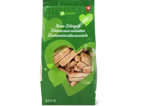 M-Classic · Bâtons aux noisettes 500g
