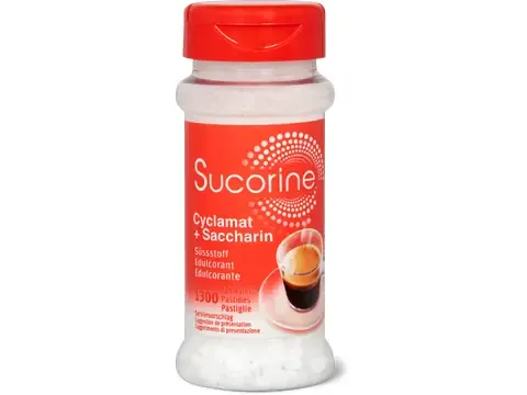 Sucorine · Édulcorant · Cyclamate et saccharine 1300 Tabl.