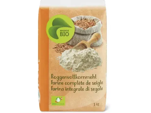 Farine complète de seigle · Bio 1kg