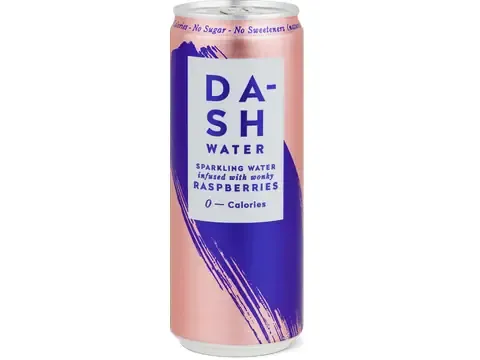 Dash · Water Raspberries · Sparkling water 0. calories 330ml