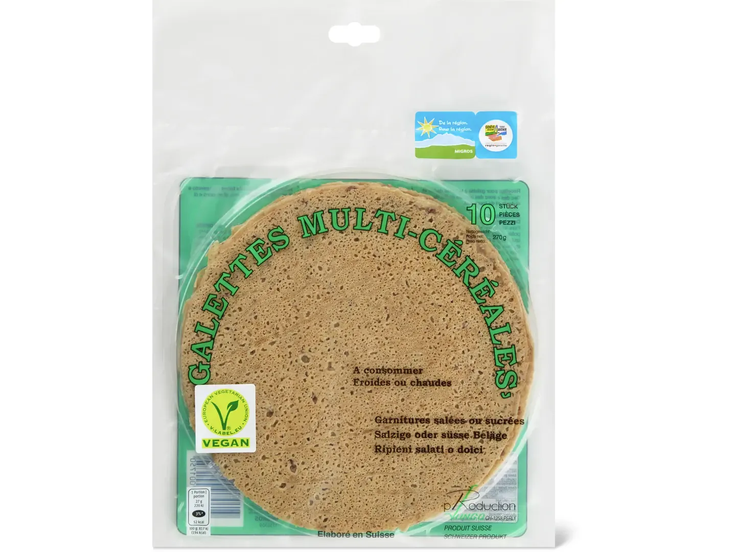 Galettes multicéréales · De la région 280g