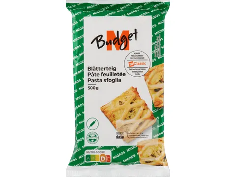 M-Budget · Bloc de pâte feuilletée 500g