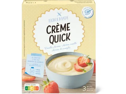 Homemade · Crème Quick · Arôme vanille 225g