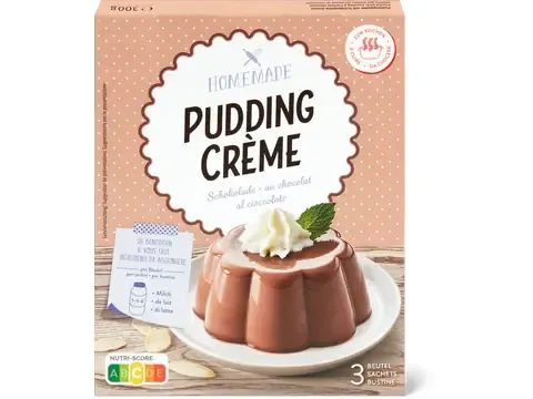 Homemade · Crème pudding · Chocolat 300g