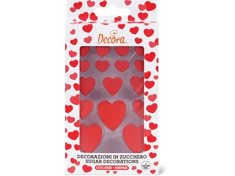 Decora · Décor en sucre cœur 16 pièces
