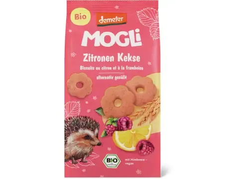 Mogli · Biscuits · Bio, citron-framboise 125g