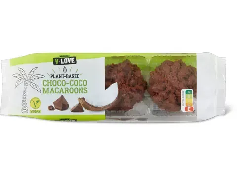 V-Love · Macarons au chocolat · Noix de coco, végétalien 204g