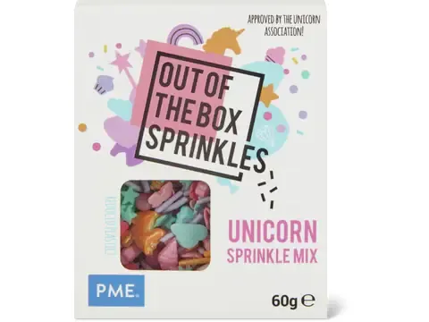 Décorations à saupoudrer Licorne · colorées 1 pièce