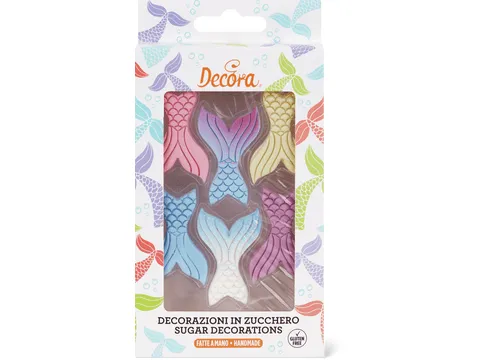 Decora · Décorations en sucre Sirène 6 pièces