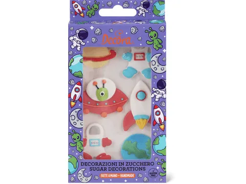 Decora · Décoration en sucre Astronaute 6 pièces